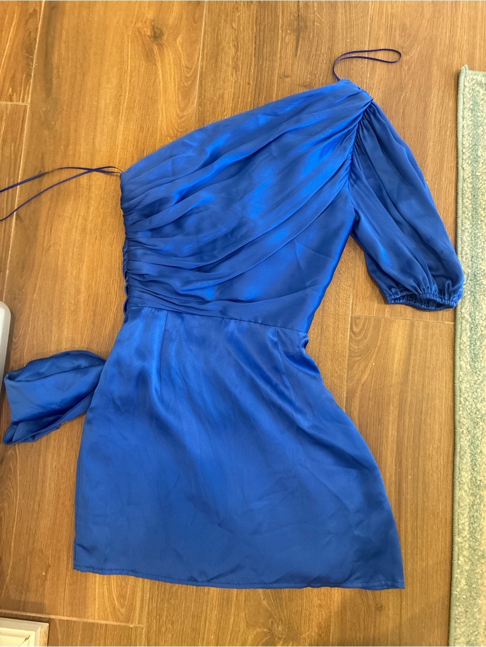Amanda Uprichard One-Shoulder Sapphire Blue Dress